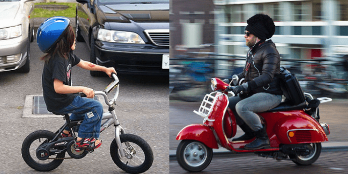 bici vs scooter
